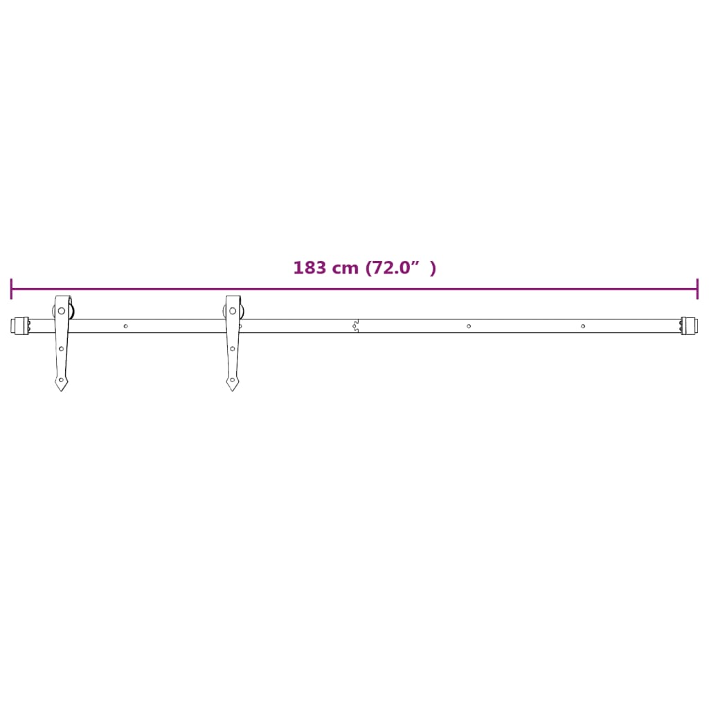 vidaXL Porte coulissante et kit de quincaillerie 80x210 cm pin massif