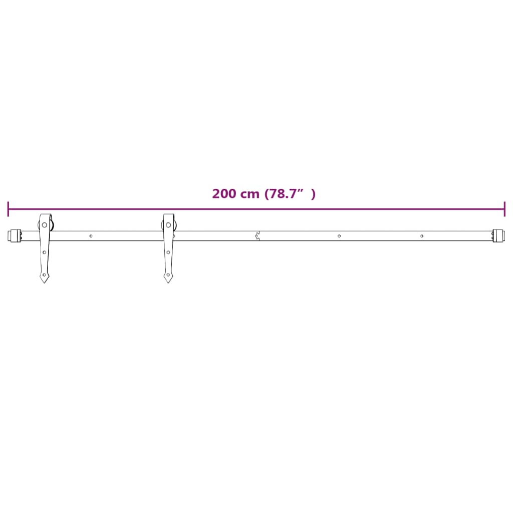 vidaXL Porte coulissante et kit de quincaillerie 70x210 cm pin massif