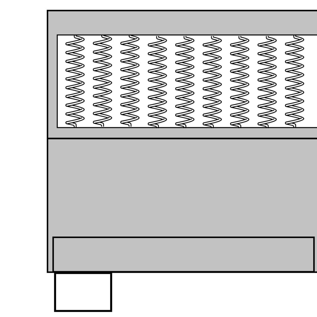 vidaXL Sommier à lattes de lit Gris foncé Tissu 80x200 cm