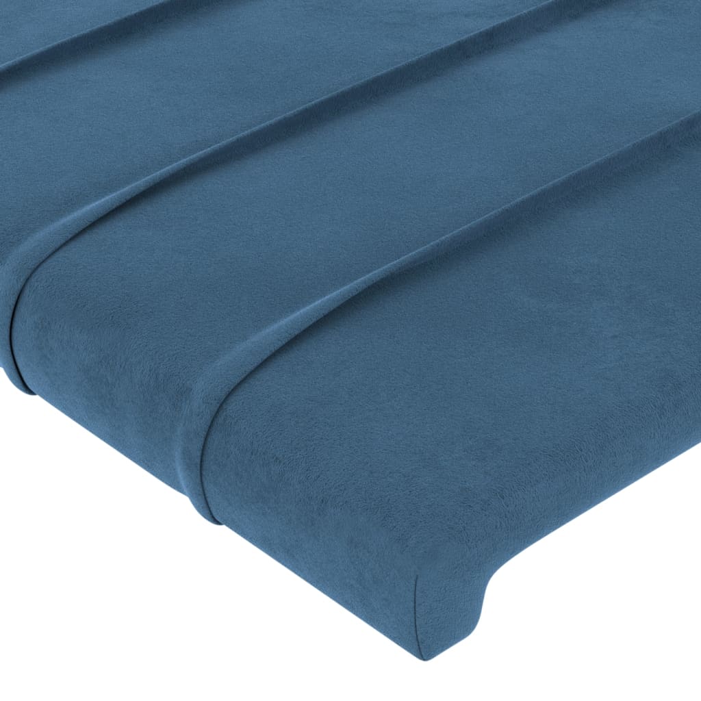 vidaXL Têtes de lit 4 pcs Bleu foncé 90x5x78/88 cm Velours