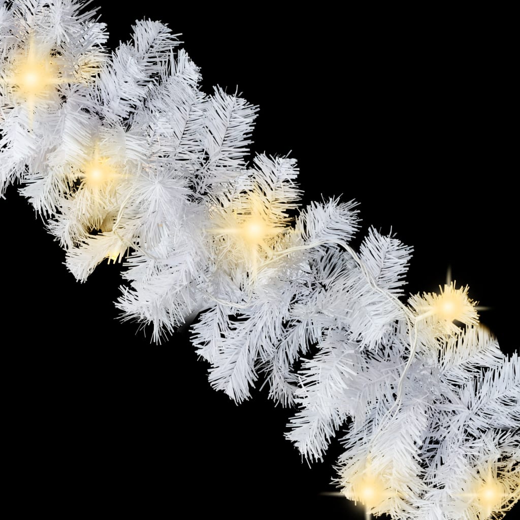 vidaXL Guirlande de Noël avec lumières LED 10 m Blanc