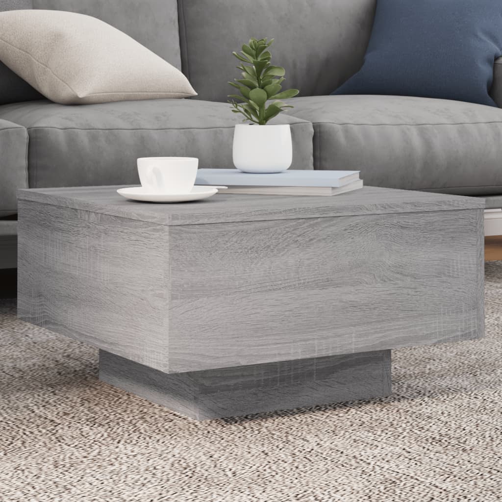 vidaXL Table basse sonoma gris 55x55x31 cm bois d'ingénierie