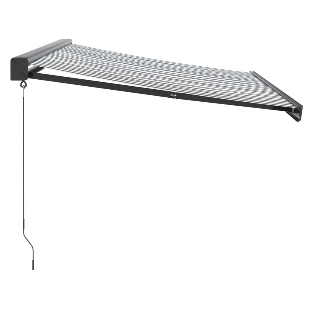 vidaXL Auvent rétractable anthracite/blanc 3x2,5 m tissu et aluminium