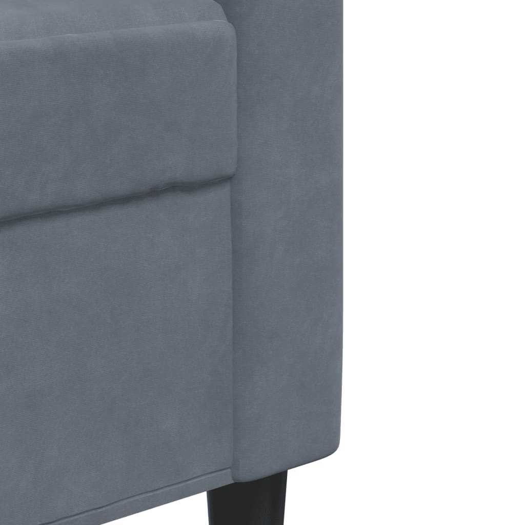 vidaXL Fauteuil Gris foncé 60 cm Velours