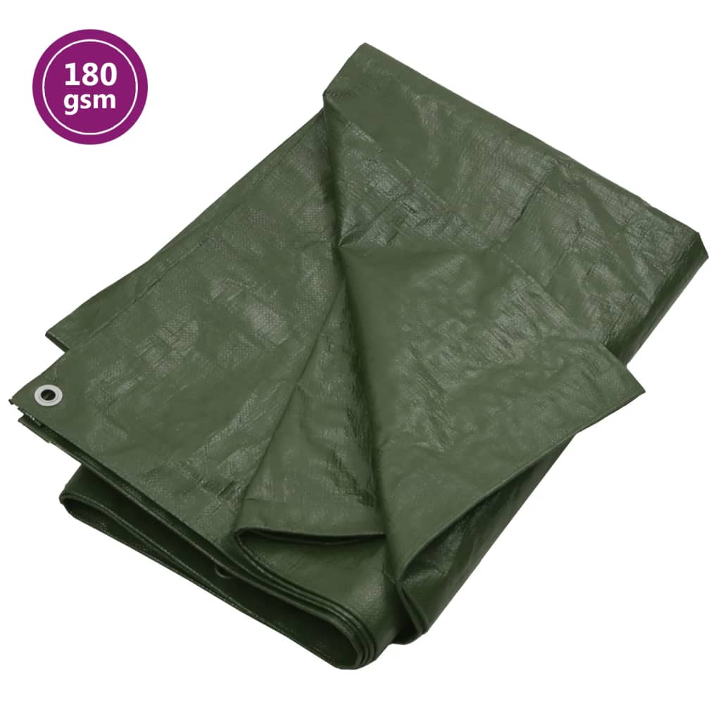 vidaXL Bâche 180 g/m² 6x12 m Vert PEHD