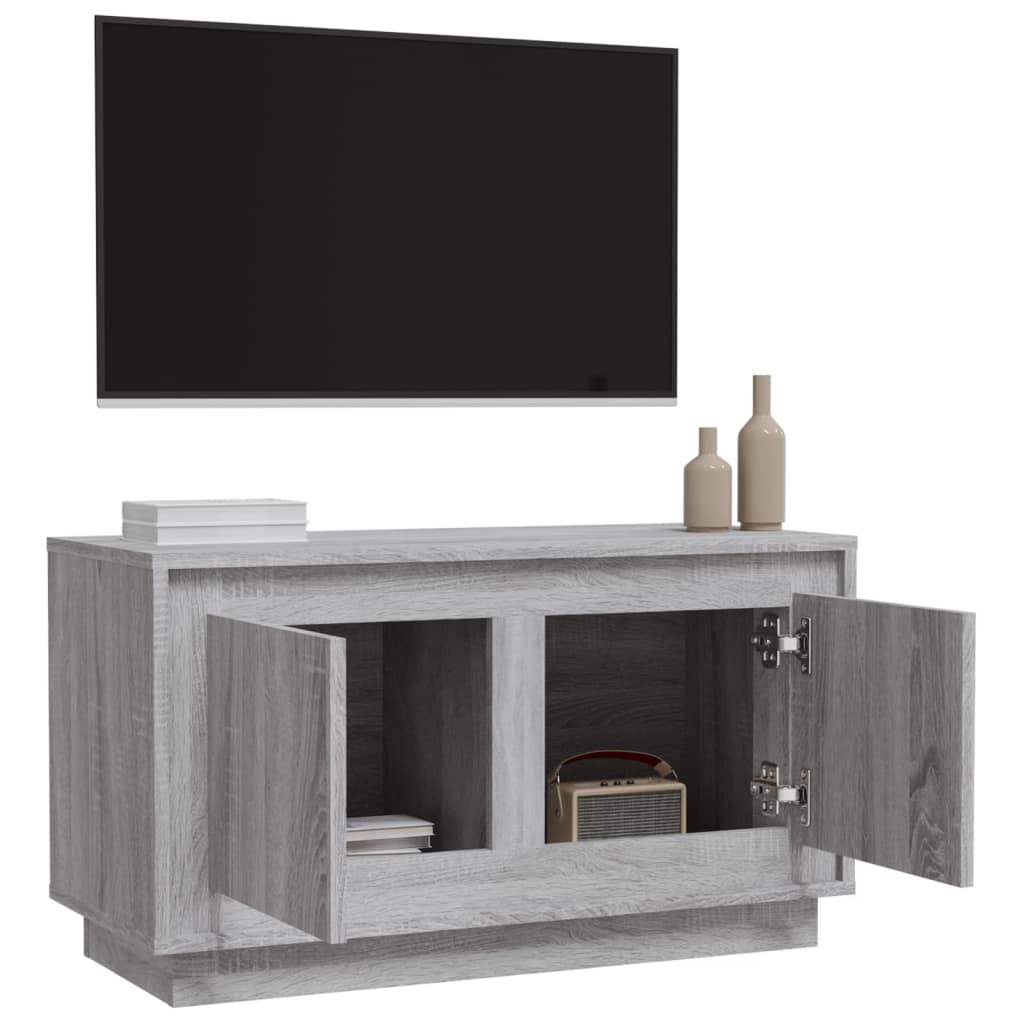 vidaXL Meuble TV sonoma gris 80x35x45 cm bois d'ingénierie