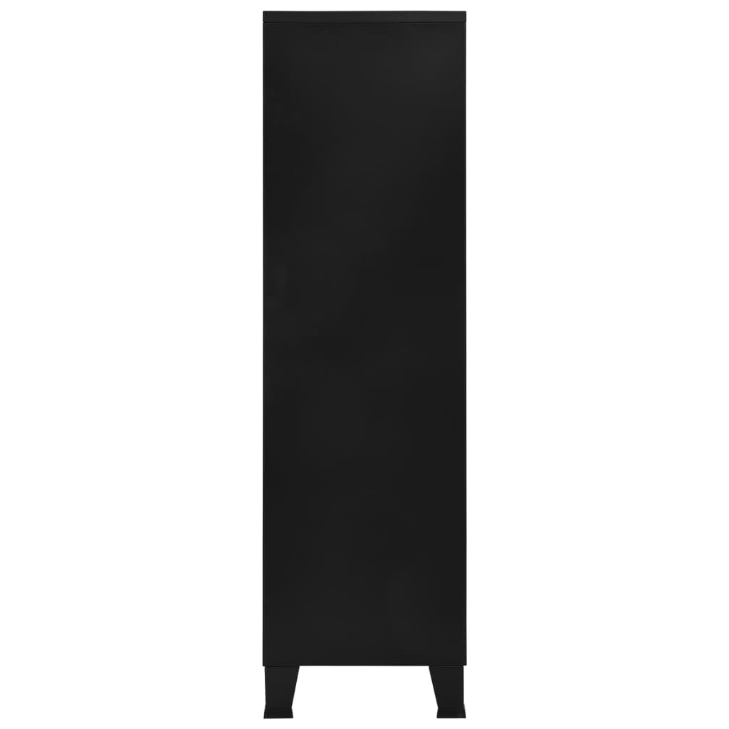 vidaXL Garde-robe industrielle noir 90x40x140 cm acier