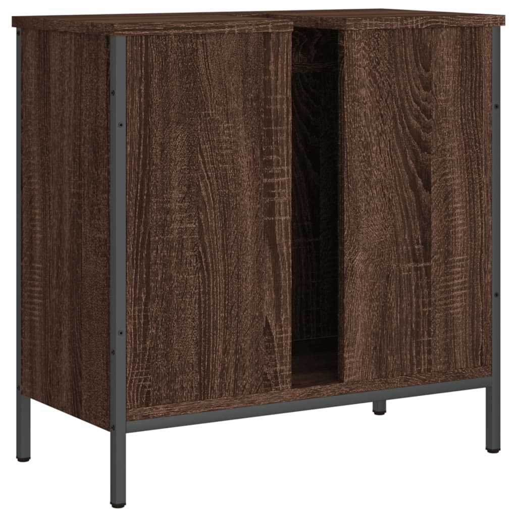 vidaXL Armoire lavabo de salle de bain chêne marron 60x30x60 cm