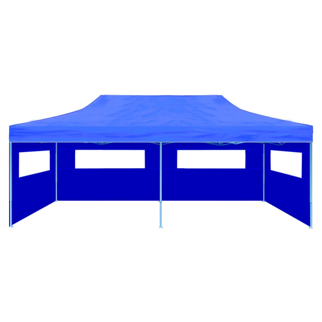 vidaXL Tente de réception pliable bleue 3 x 6 m