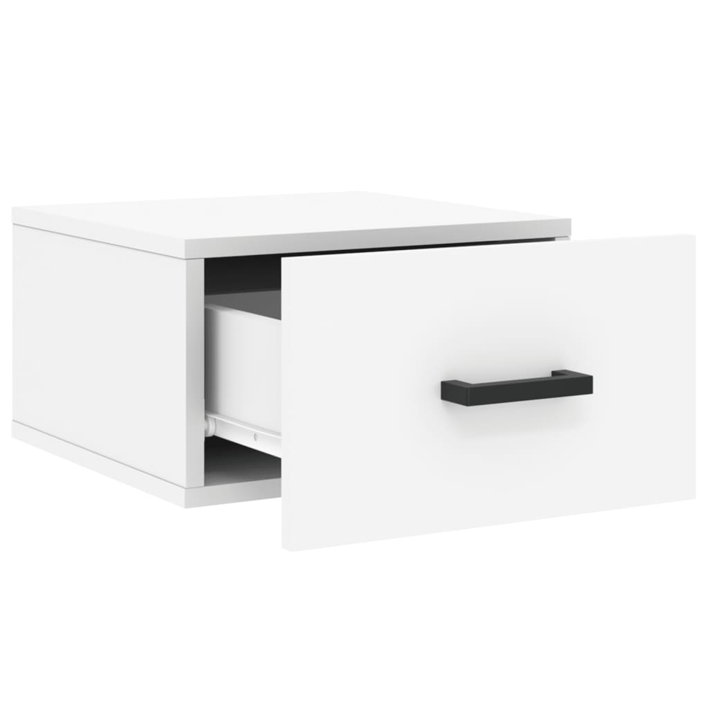 vidaXL Tables de chevet murales 2 pcs blanc 35x35x20 cm