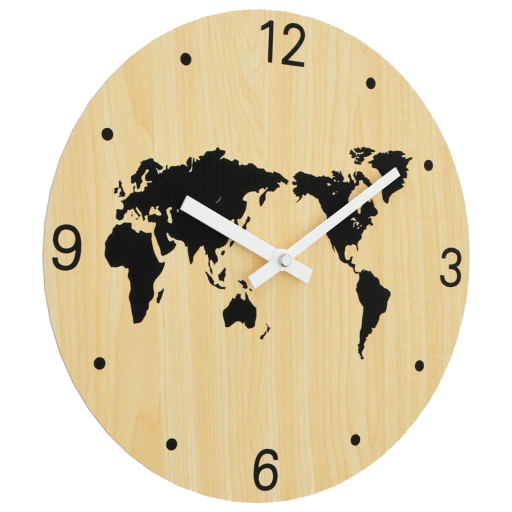 vidaXL Horloge murale jaune et noir Ø30 cm bois d'ingénierie