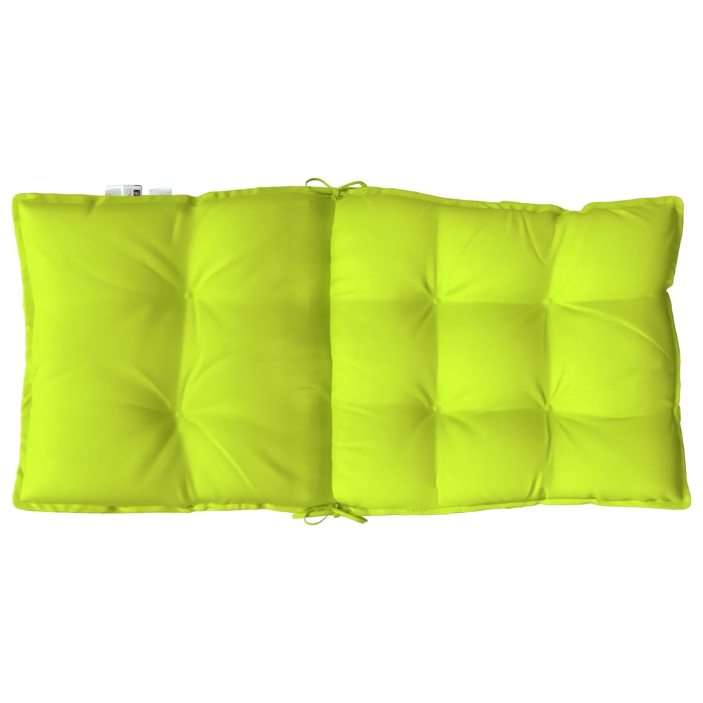 vidaXL Coussins de chaise à dossier bas lot de 6 vert vif