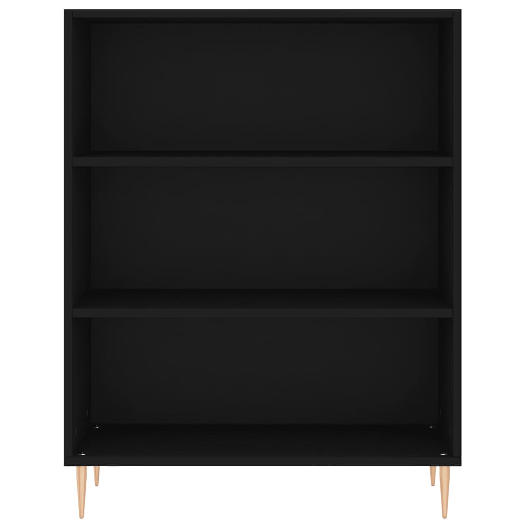 vidaXL Bibliothèque noir 69,5x32,5x90 cm bois d'ingénierie
