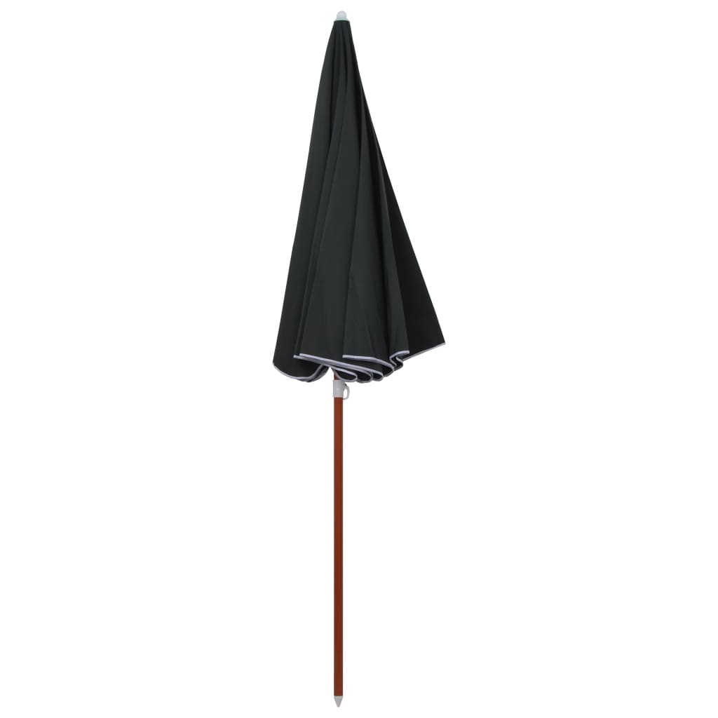 vidaXL Parasol de jardin avec mât en acier 240 cm anthracite