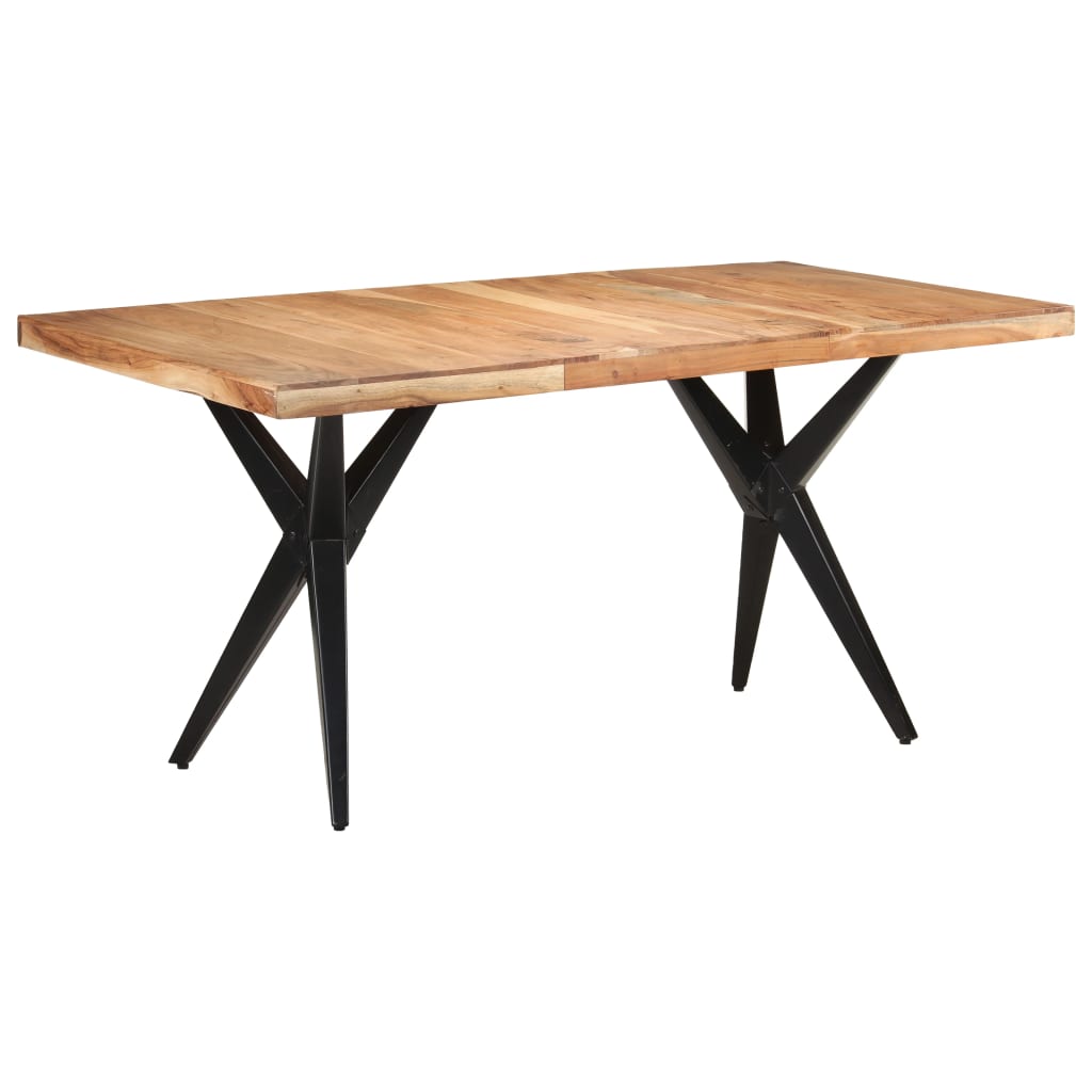 vidaXL Table de salle à manger 160x80x76 cm Bois d'acacia solide