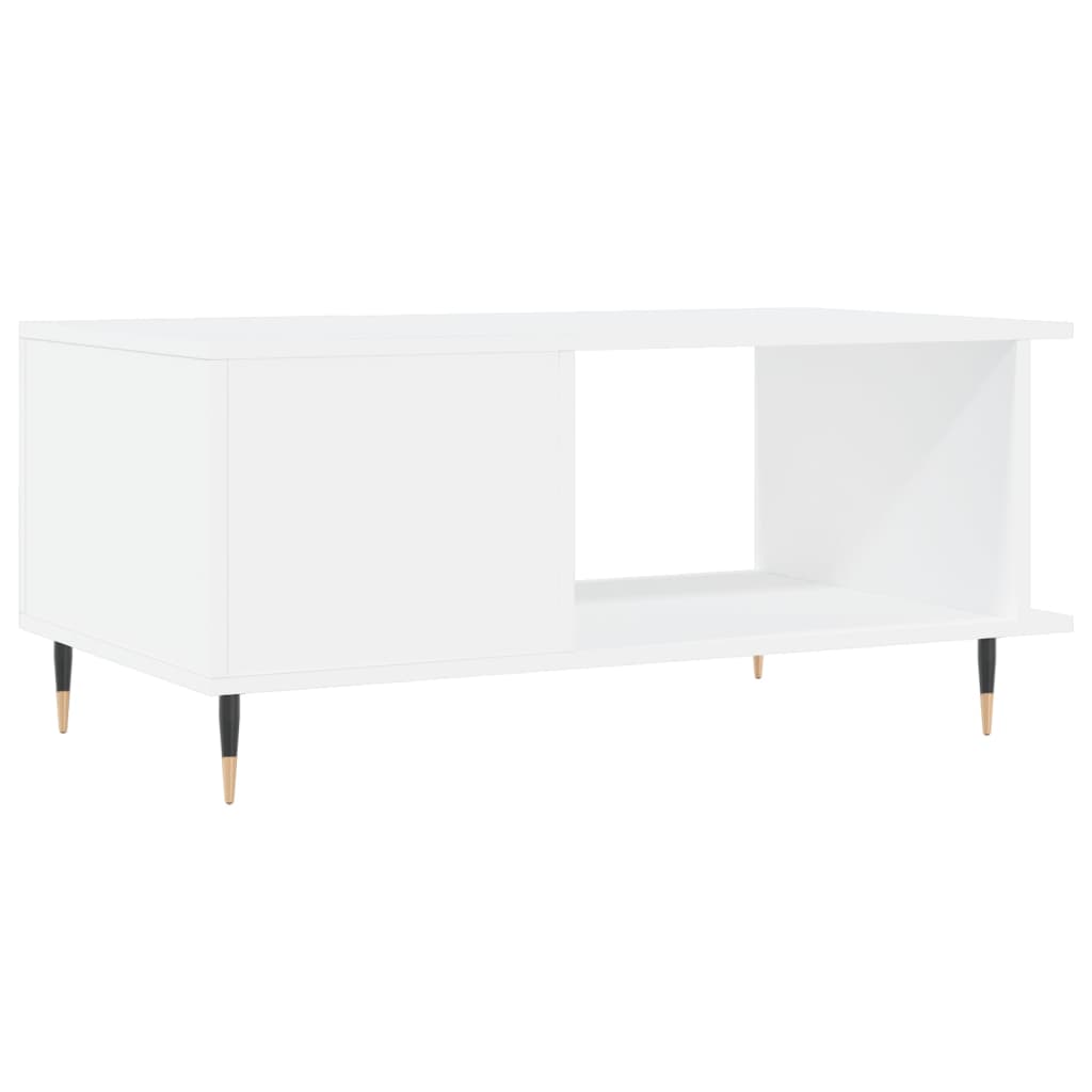 vidaXL Table basse blanc 90x50x40 cm bois d'ingénierie