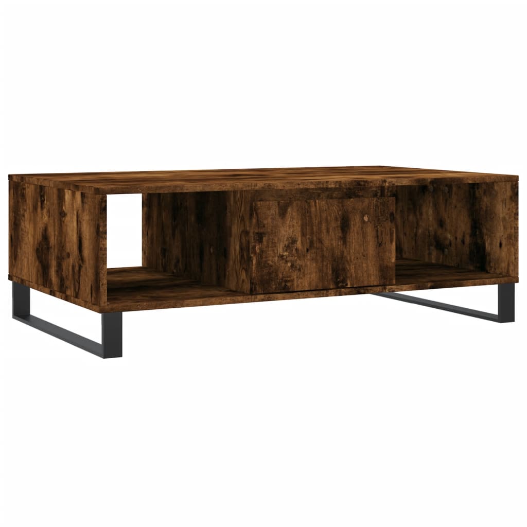 vidaXL Table basse chêne fumé 104x60x35 cm bois d'ingénierie