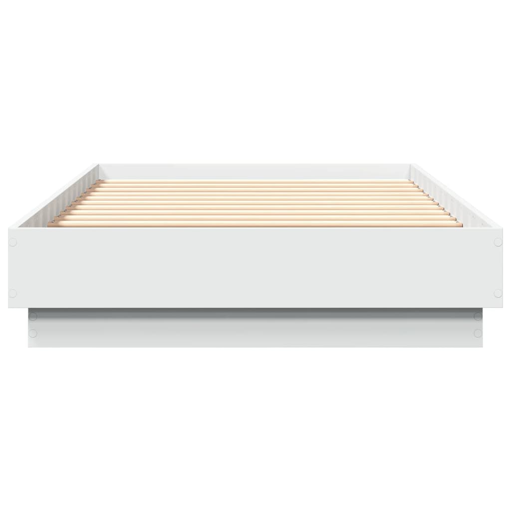 vidaXL Cadre de lit sans matelas blanc 75x190 cm bois d'ingénierie