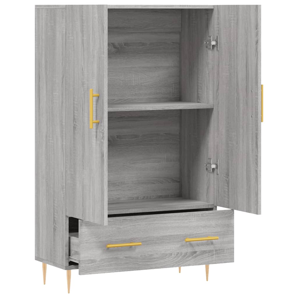 vidaXL Buffet haut sonoma gris 69,5x31x115 cm bois d'ingénierie