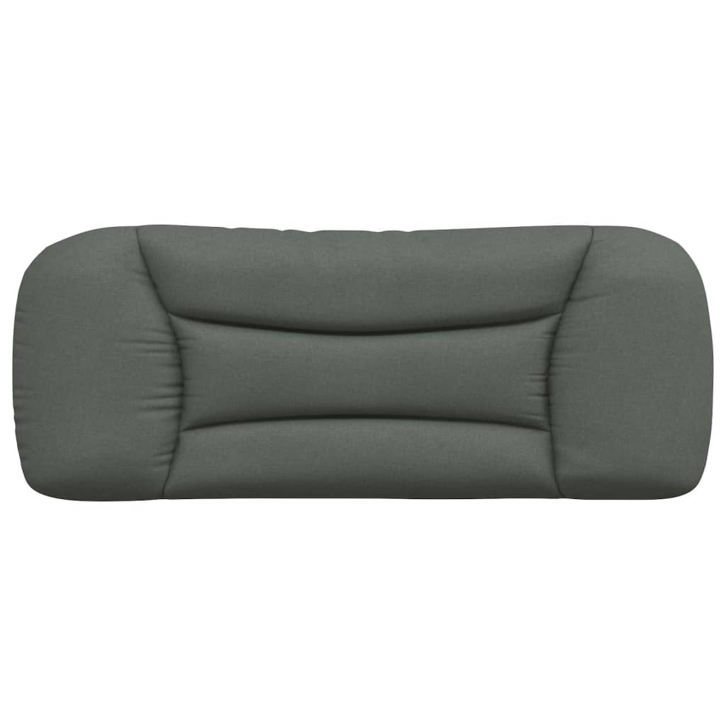 vidaXL Coussin de tête de lit gris foncé 100 cm tissu