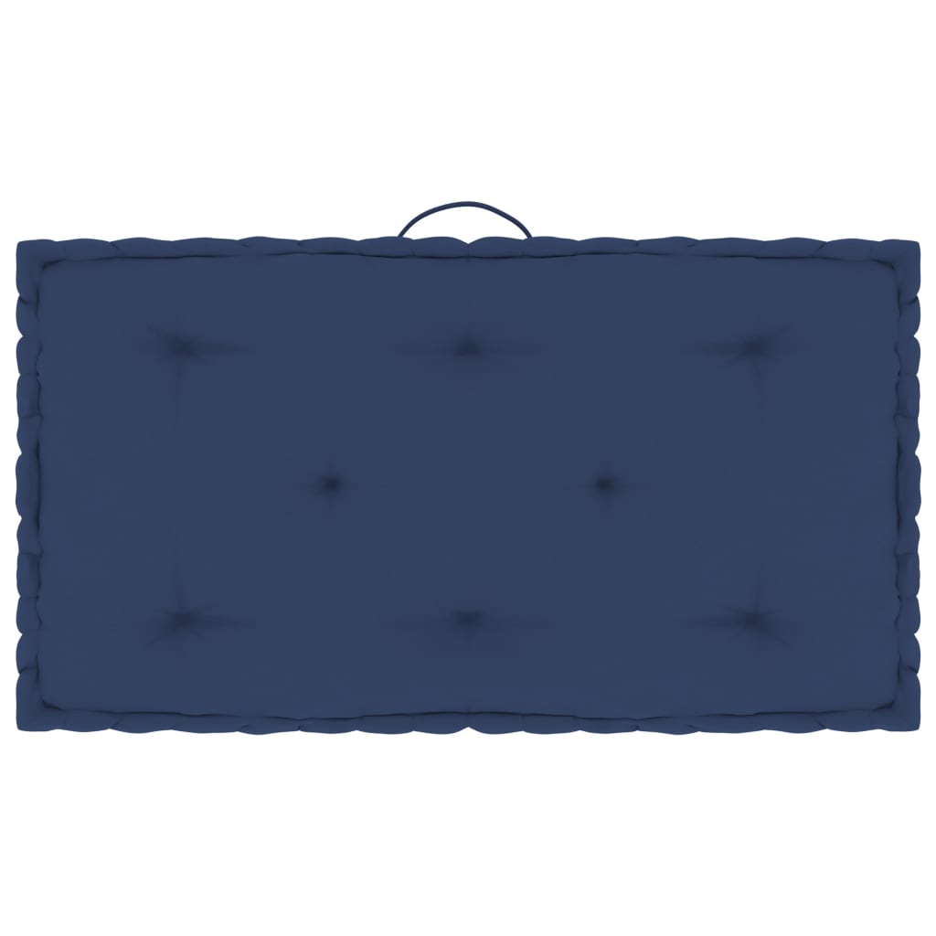 vidaXL Coussins de plancher de palette 6 pcs Bleu marine clair Coton