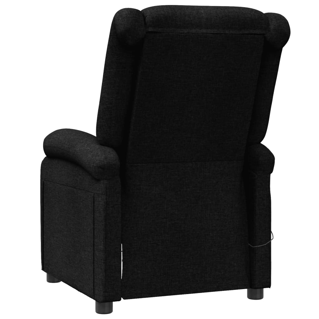 vidaXL Fauteuil de massage Noir Tissu