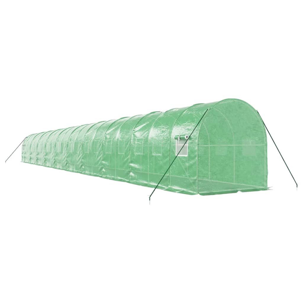 vidaXL Serre avec cadre en acier vert 40 m² 20x2x2 m