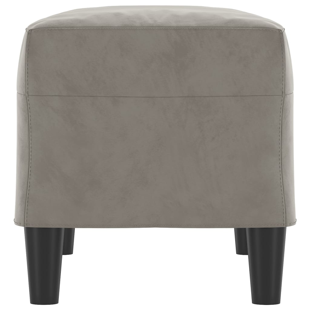 vidaXL Banc Gris clair 70x35x41 cm Velours