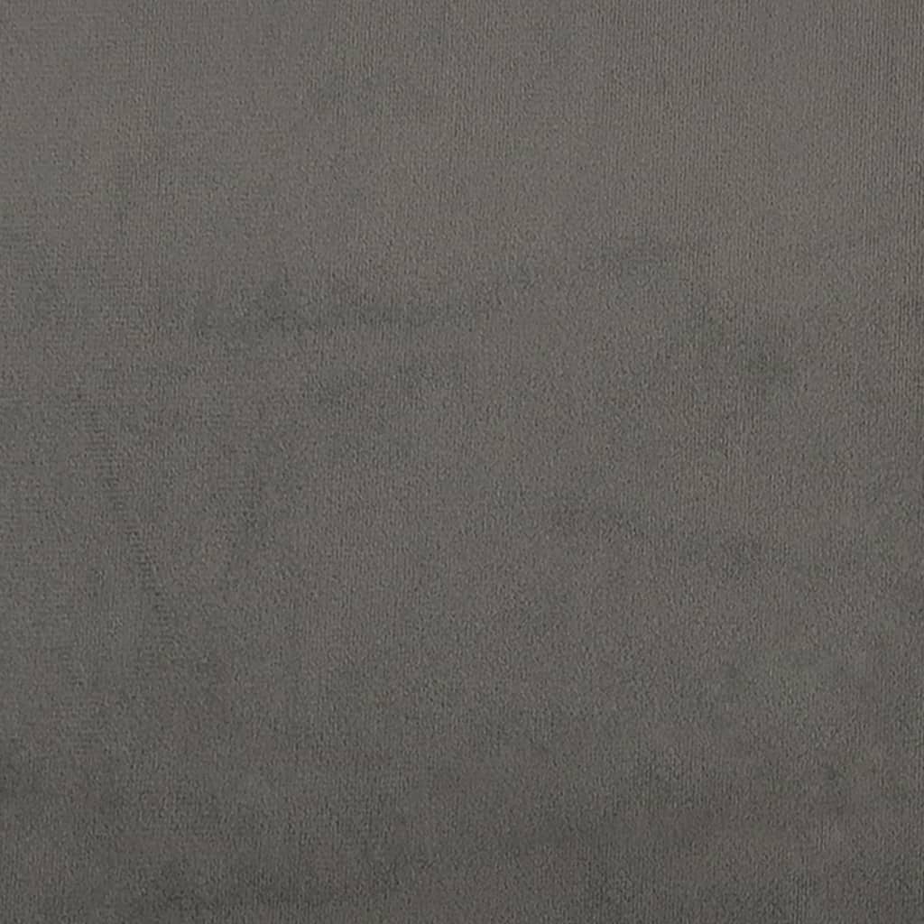 vidaXL Tête de lit Gris foncé 100x5x78/88 cm Velours