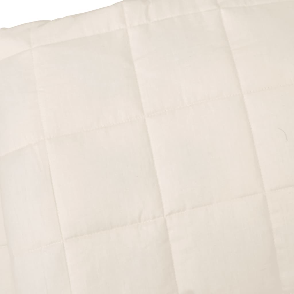 vidaXL Couverture lestée Crème clair 220x240 cm 11 kg Tissu