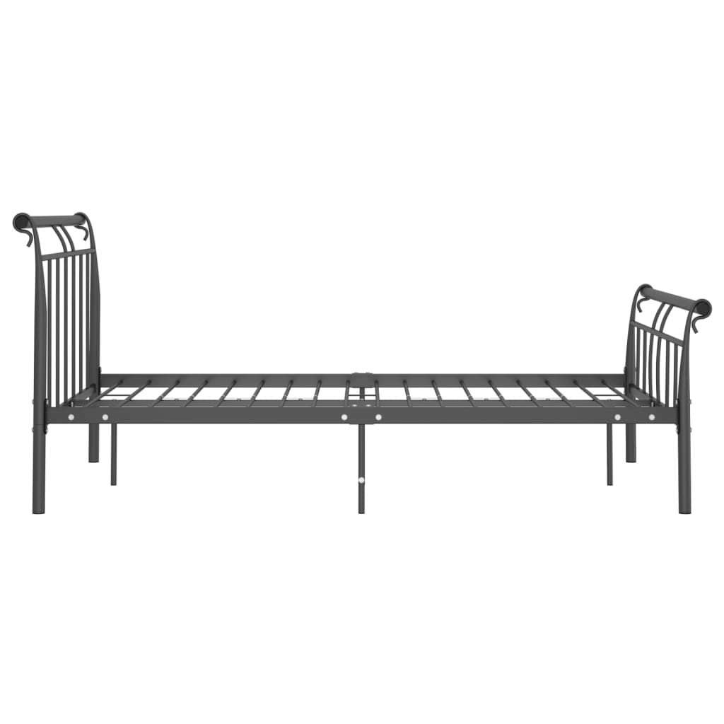 vidaXL Cadre de lit sans matelas noir métal 120x200 cm