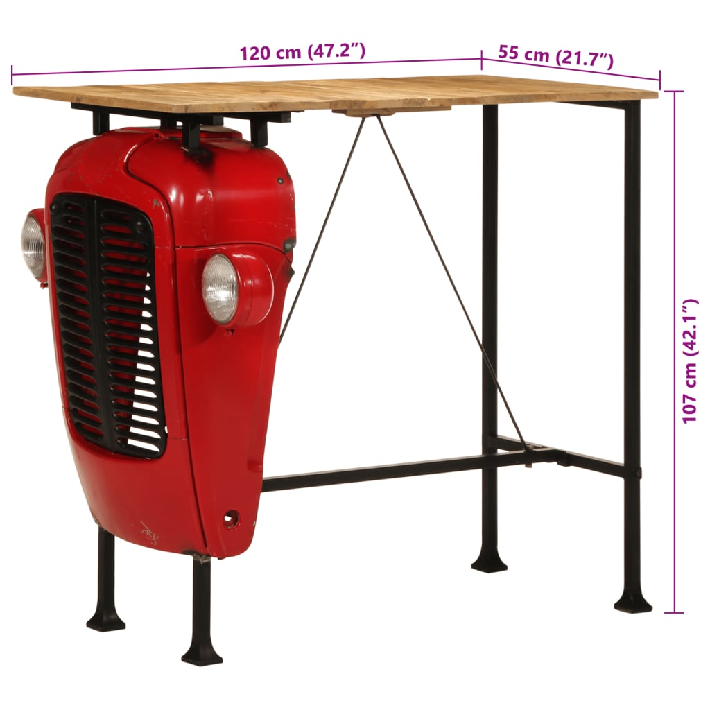 vidaXL Ensemble de bar 5 pcs bois de manguier massif