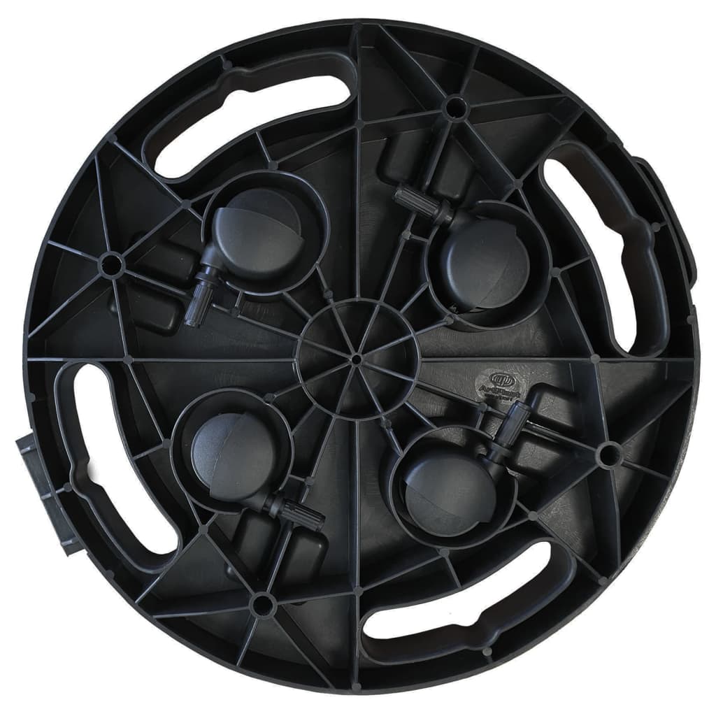 vidaXL Support sur roulettes pour plantes Diamètre 30 cm Noir 170 kg