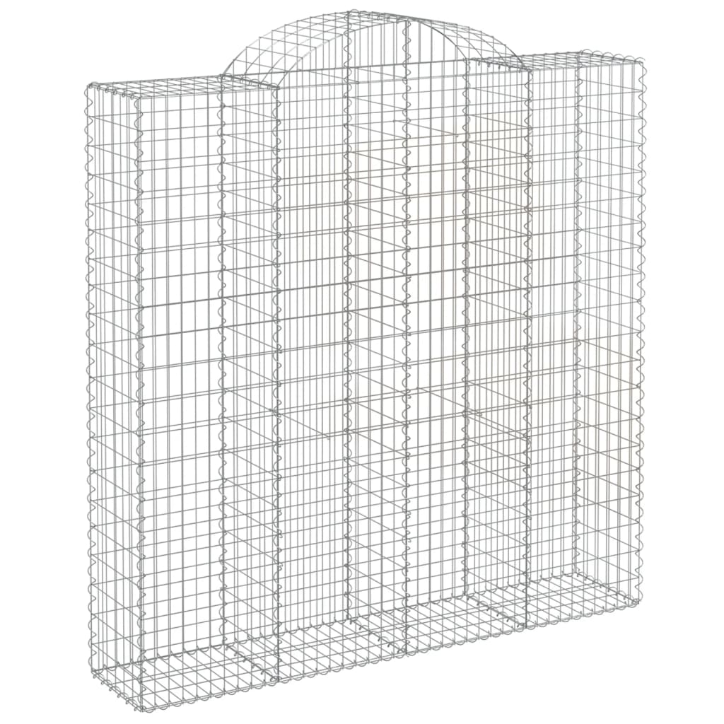 vidaXL Paniers à gabions arqués 10 pcs 200x50x200/220 cm Fer galvanisé