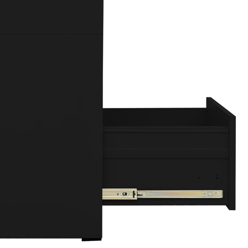 vidaXL Classeur Noir 46x62x102,5 cm Acier