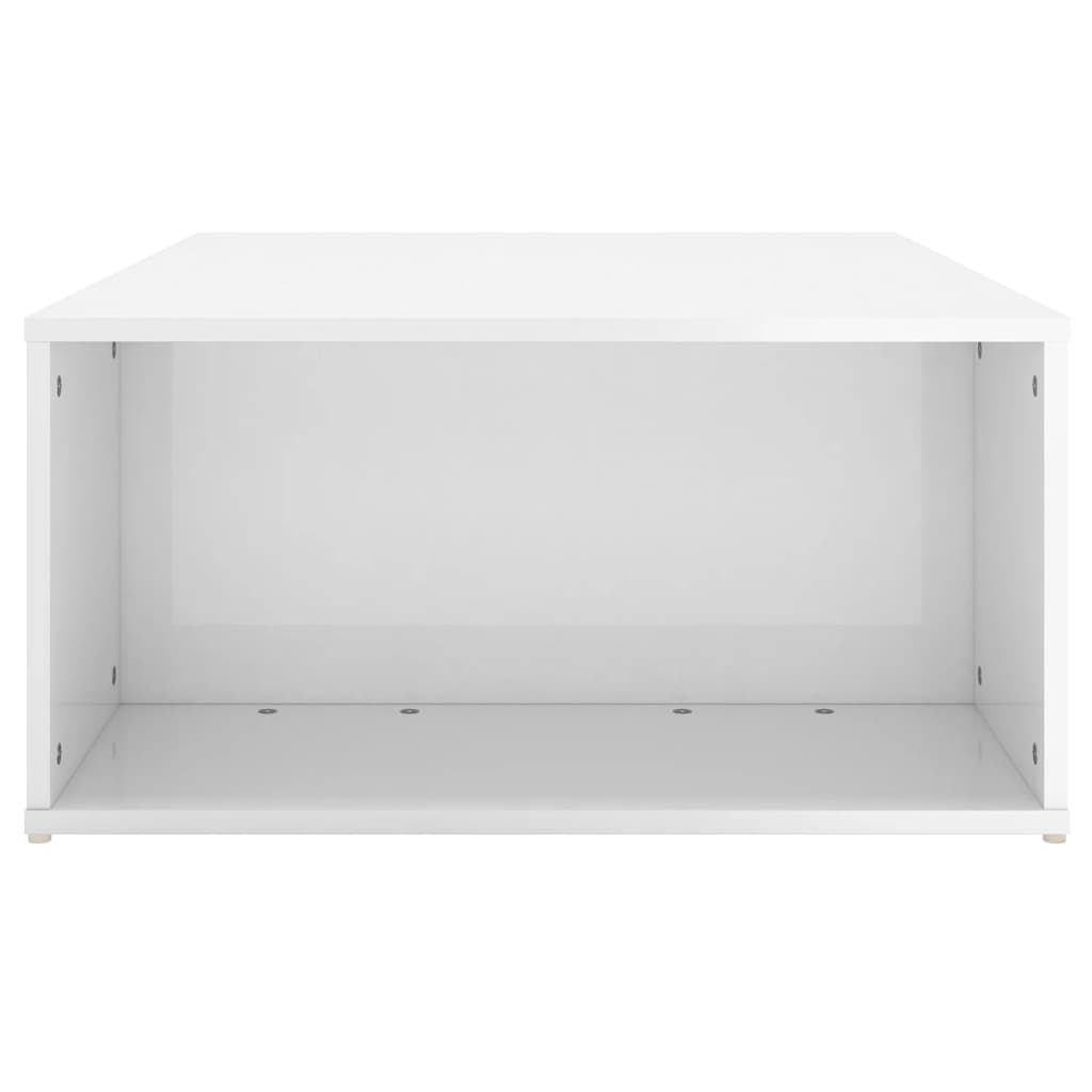 vidaXL Table basse Blanc brillant 90x67x33 cm Aggloméré