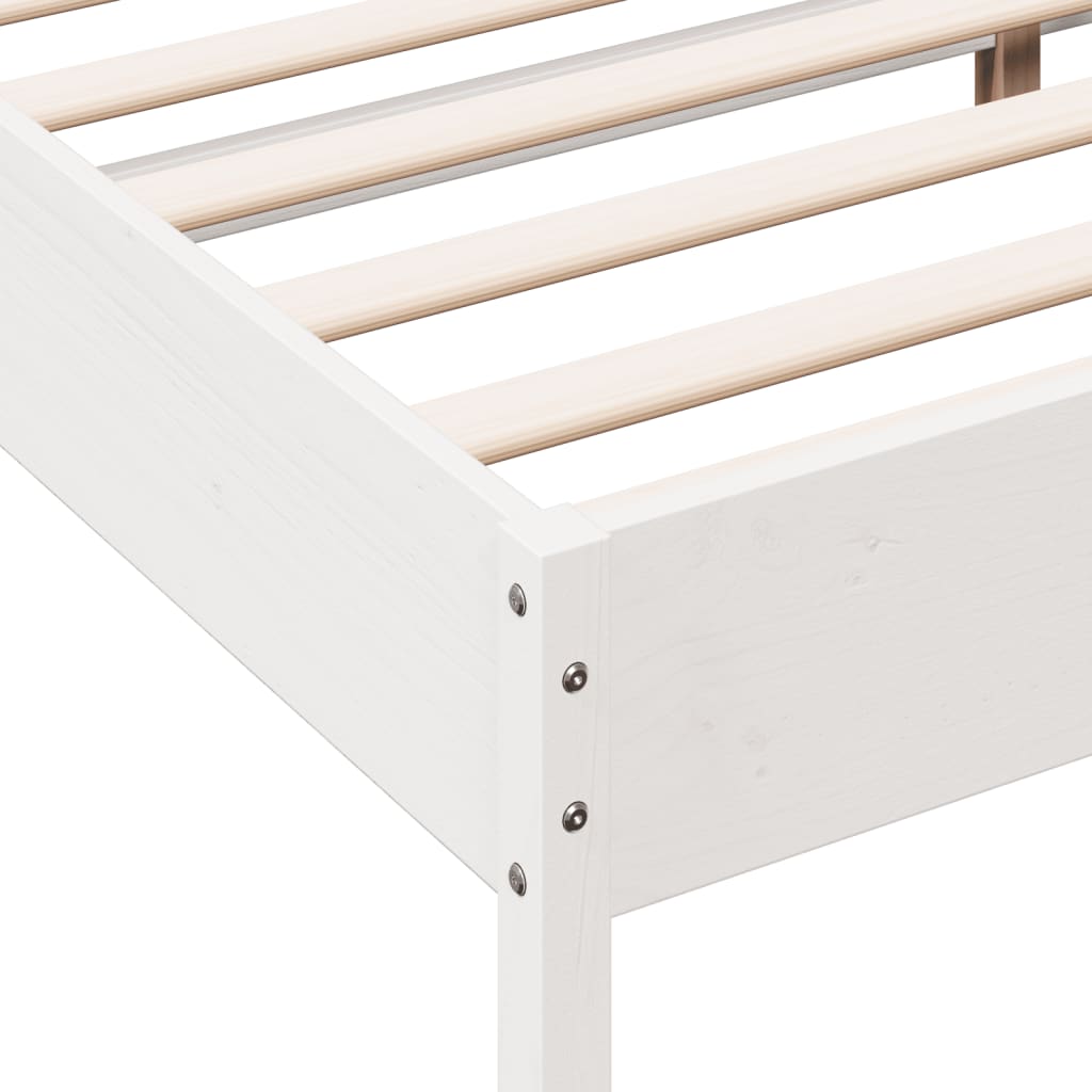 vidaXL Cadre de lit sans matelas blanc 120x200 cm bois de pin massif