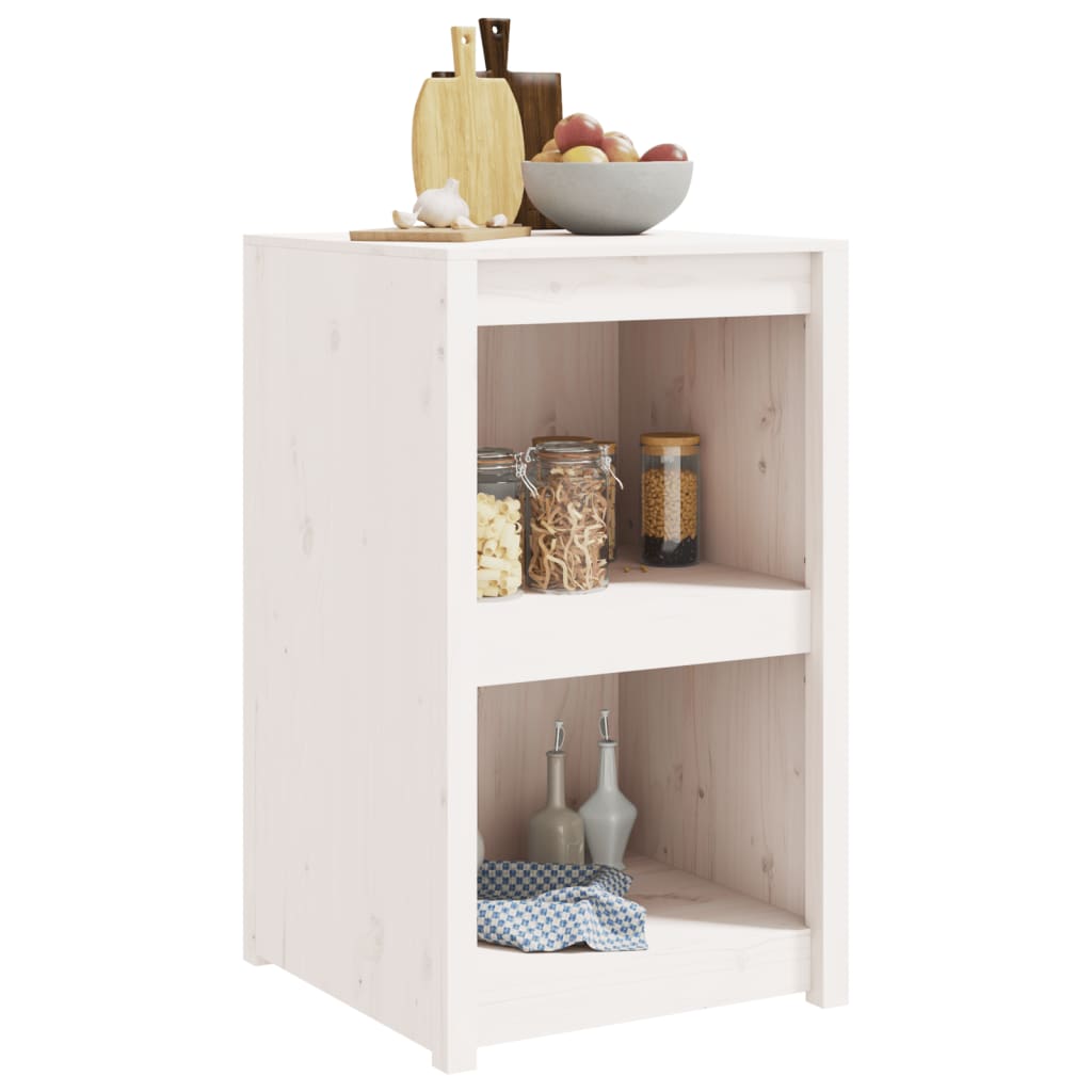 vidaXL Armoire de cuisine d'extérieur blanc bois de pin massif