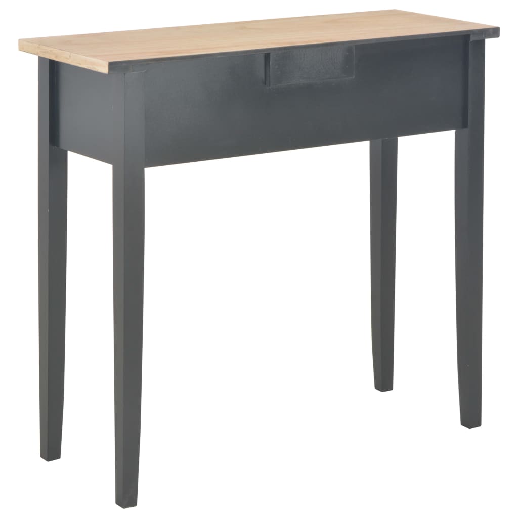 vidaXL Table de console et coiffeuse Noir 79x30x74 cm Bois