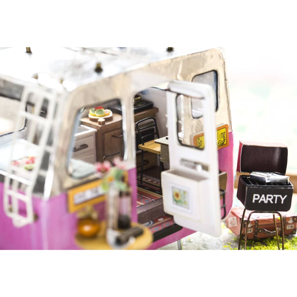 Robotime Kit de voiture miniature de bricolage Happy Camper