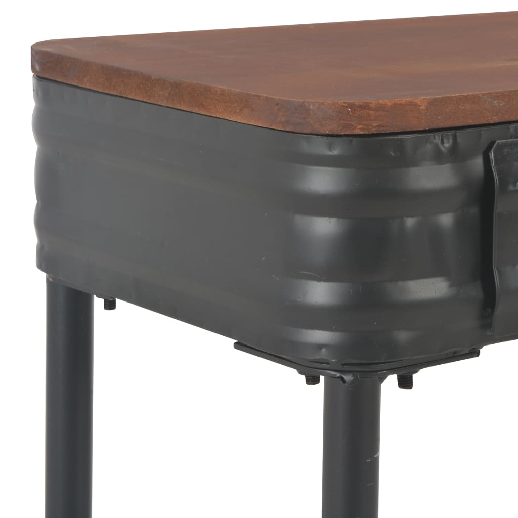 vidaXL Table console avec 2 tiroirs 120x30x75 cm Bois de sapin massif