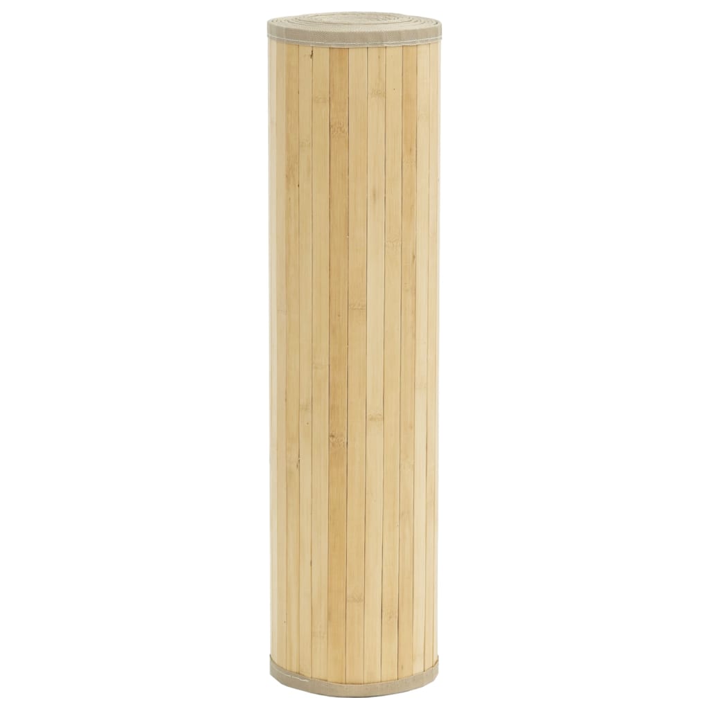 vidaXL Tapis rectangulaire naturel clair 70x200 cm bambou