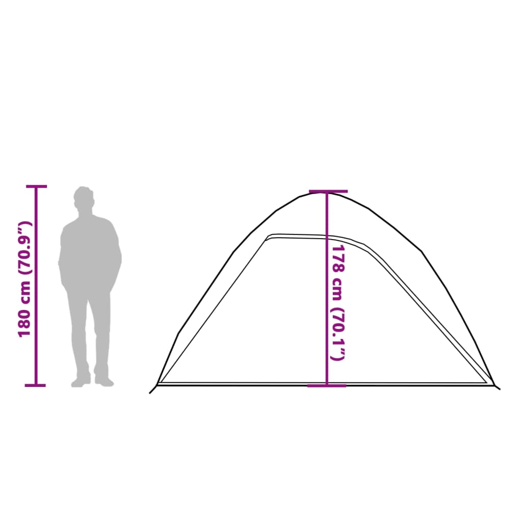 vidaXL Tente familiale à dôme 6 personnes tissu occultant imperméable