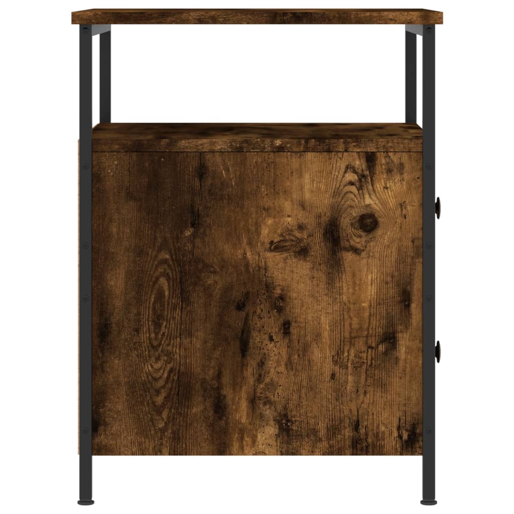 vidaXL Table de chevet chêne fumé 44x45x60 cm bois d'ingénierie