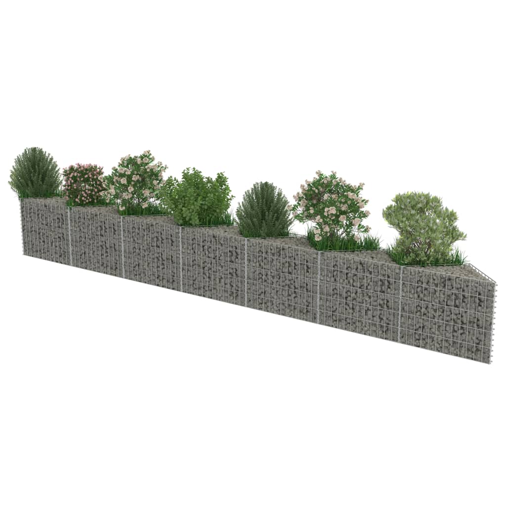 vidaXL Mur de gabion Acier galvanisé 450x30x50 cm