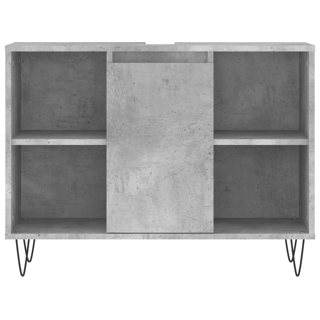 vidaXL Ensemble de meubles de salle de bain 3 pcs gris béton
