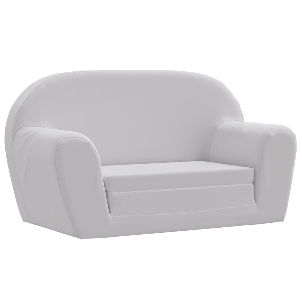 vidaXL Chaise longue pliable pour enfants gris clair