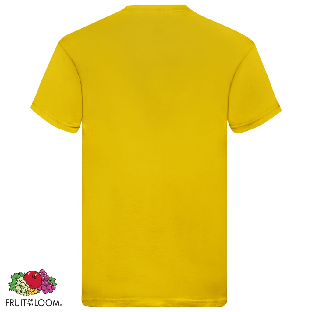 Fruit of the Loom T-shirts originaux 5 pcs Jaune 3XL Coton