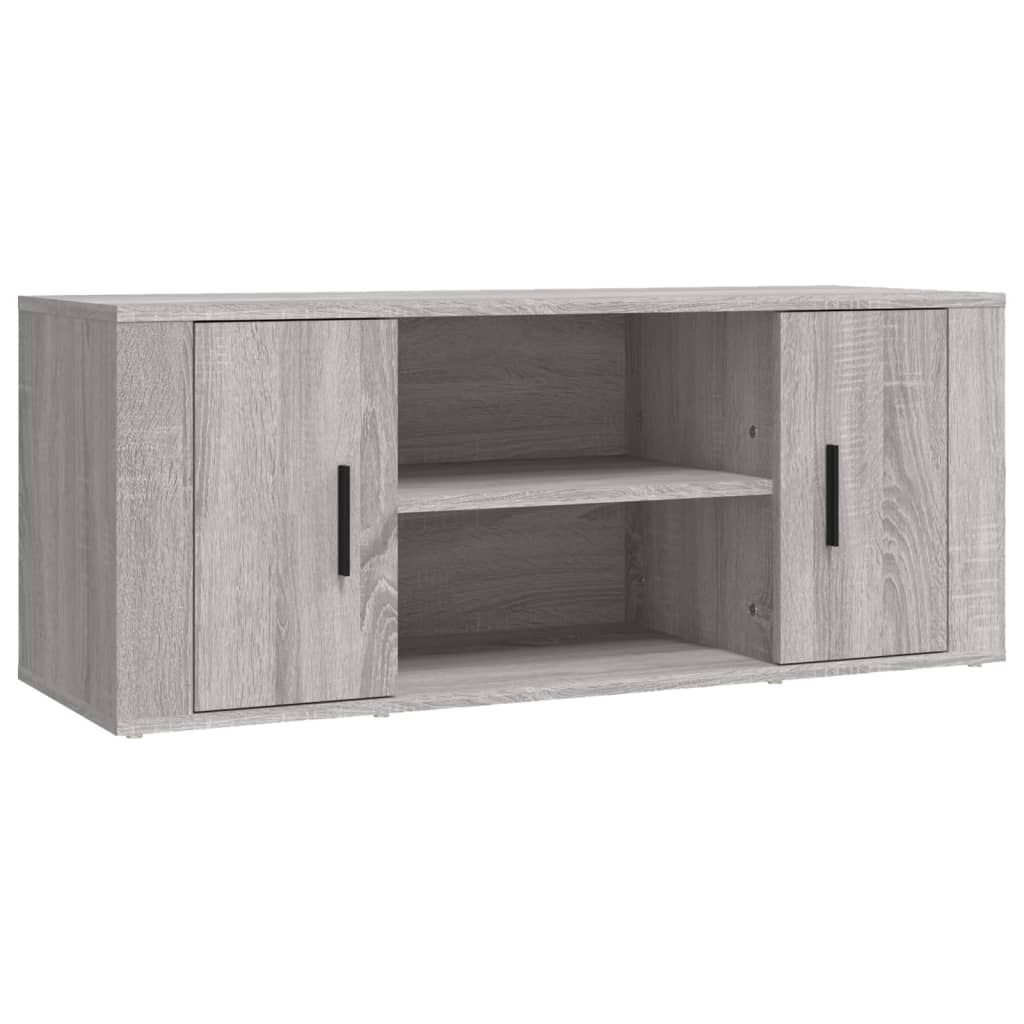 vidaXL Meuble TV Sonoma gris 100x35x40 cm Bois d'ingénierie