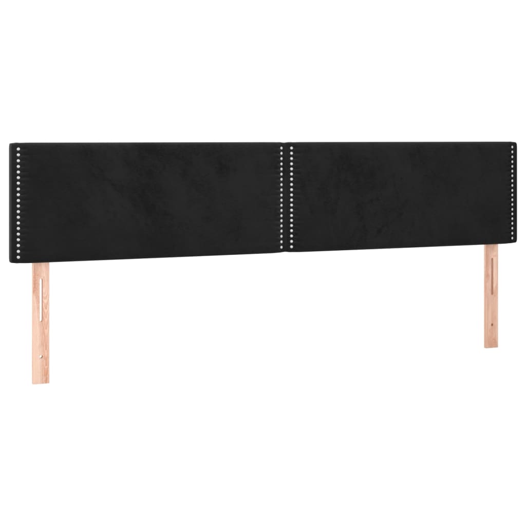 vidaXL Têtes de lit 2 pcs Noir 80x5x78/88 cm Velours